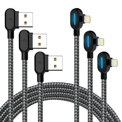 Cable de carga Lightning con pantalla LED para iPhone 11, 12, 13, Cable Lightning a USB para iPhone, Cable de datos USB, novedad de 2023