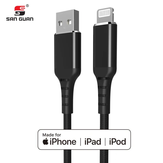 Cable de datos Cable USB de carga Original C189 Mfi certificado USB a Cable Lightning con nailon trenzado hecho para iPhone/iPad/iPod
